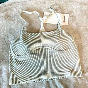 Lululemon Athletica White Sports Bra with Ribbed Texture
